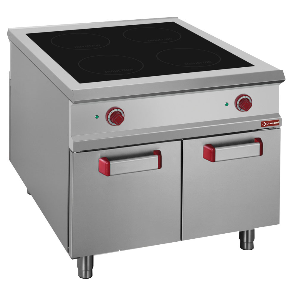 Electric stoves 4 induction hearths, cupboard - PASS-THROUGH