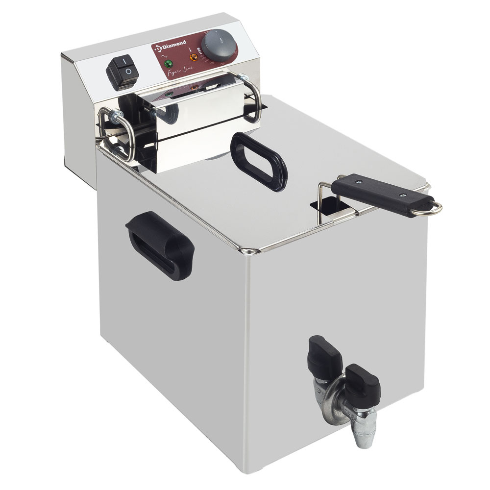 Electric table top fryer 10 liters + tap