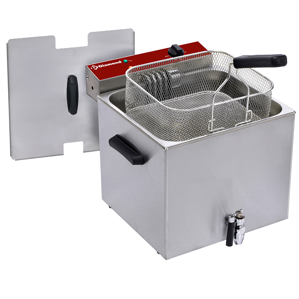 Electric table top fryer 12 liters + tap