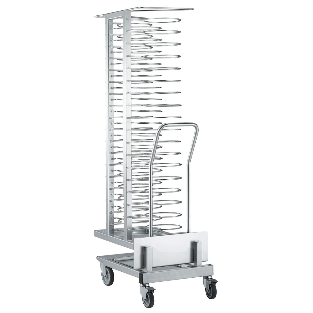 Carriage and removable loader, for 54 plates (Ã¸ 300mm), oven 20x GN 1/1 (space 74 mm)