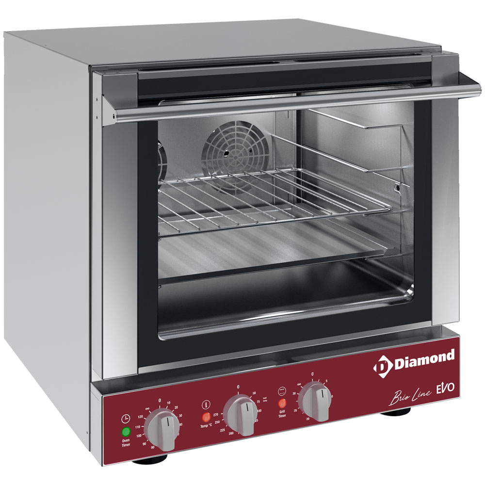 Electric convection oven, 4x 460x340 mm + salamander