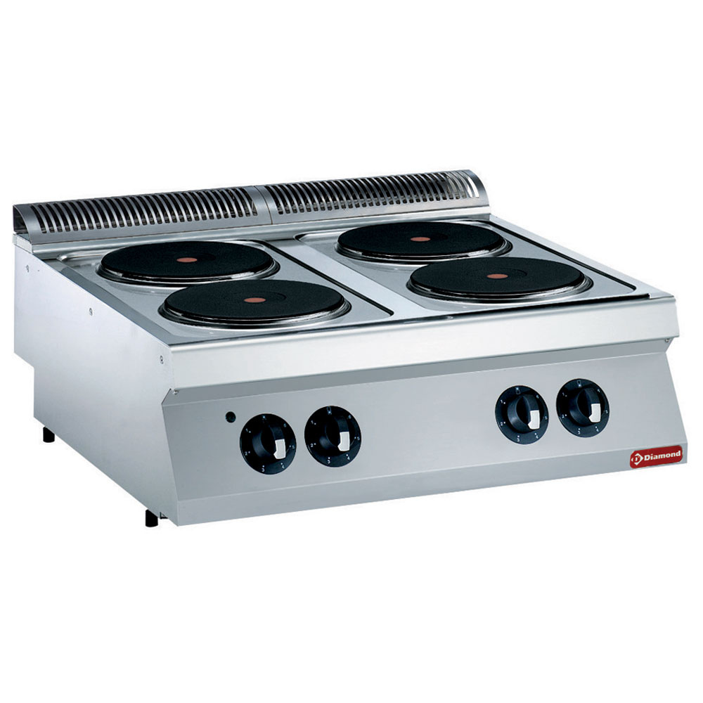 Electric cooker, 4 rounded plates -TOP-