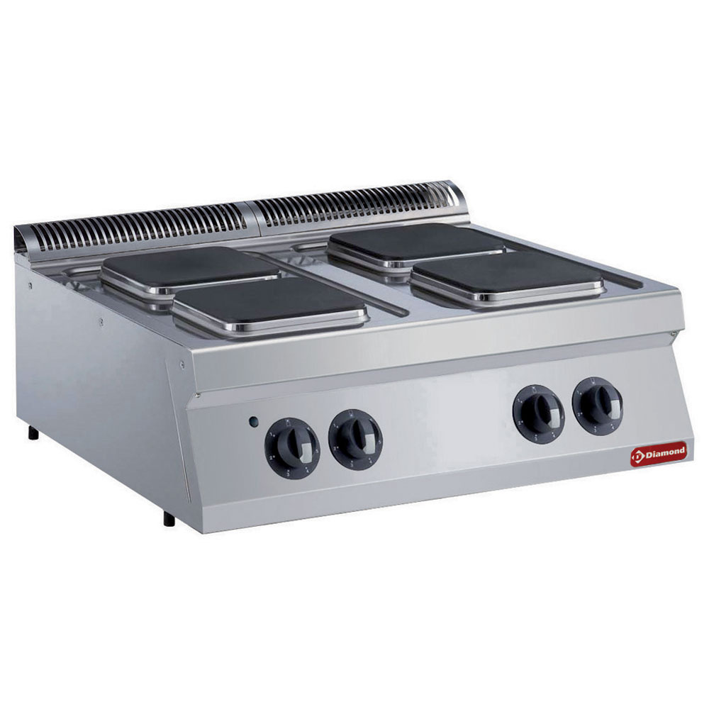 Electric cooker, 4 squared plates -TOP-