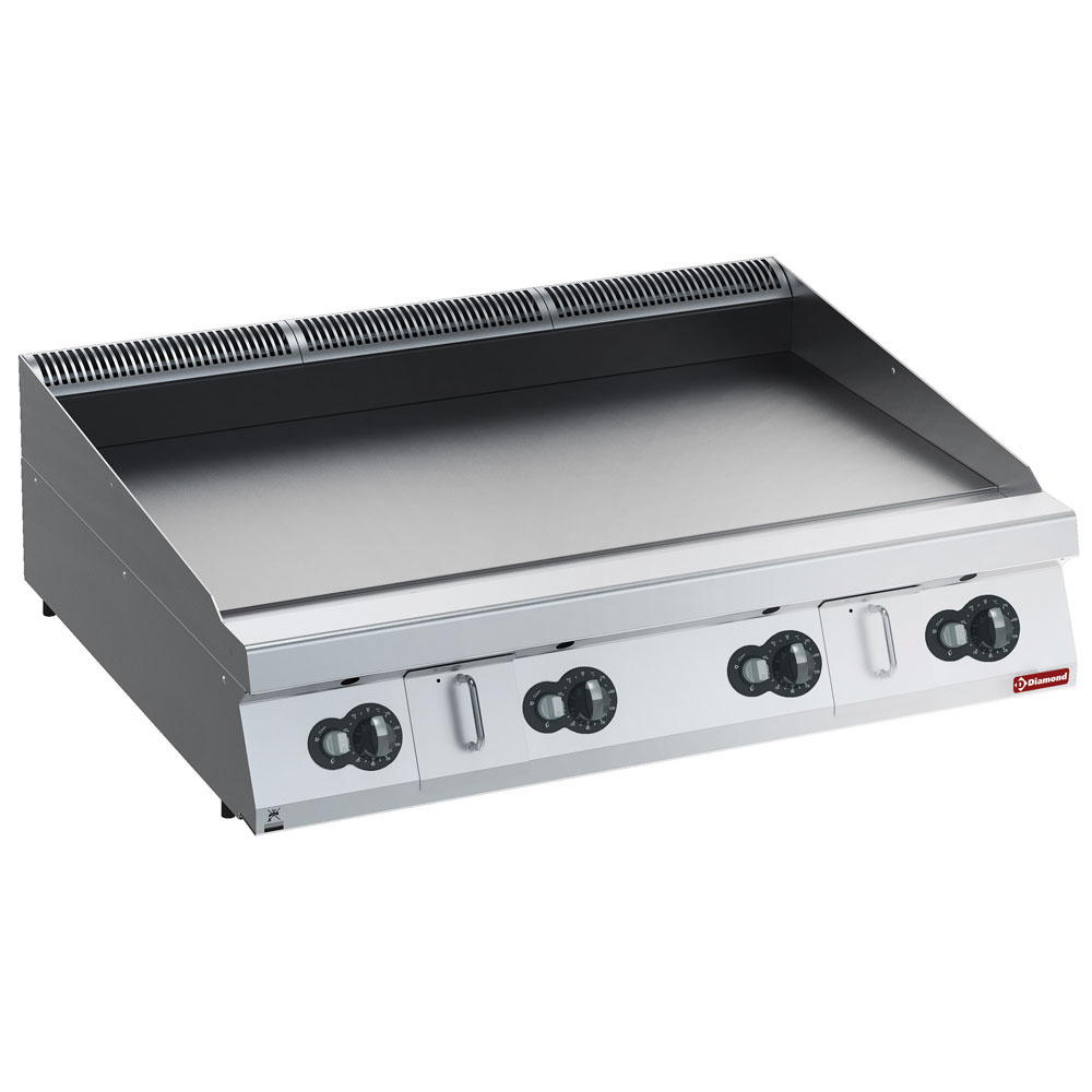 Flat electric cooking plate HP, nitro chrome  -TOP-