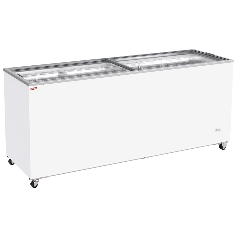 Freezer, chest, 672 liters, sliding lids on wheels
