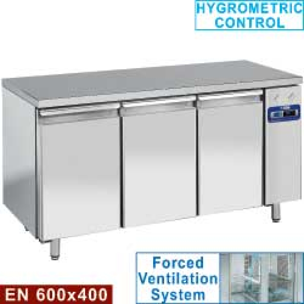 Freezing table, ventilated, 3 doors EN 600x400, (without group)