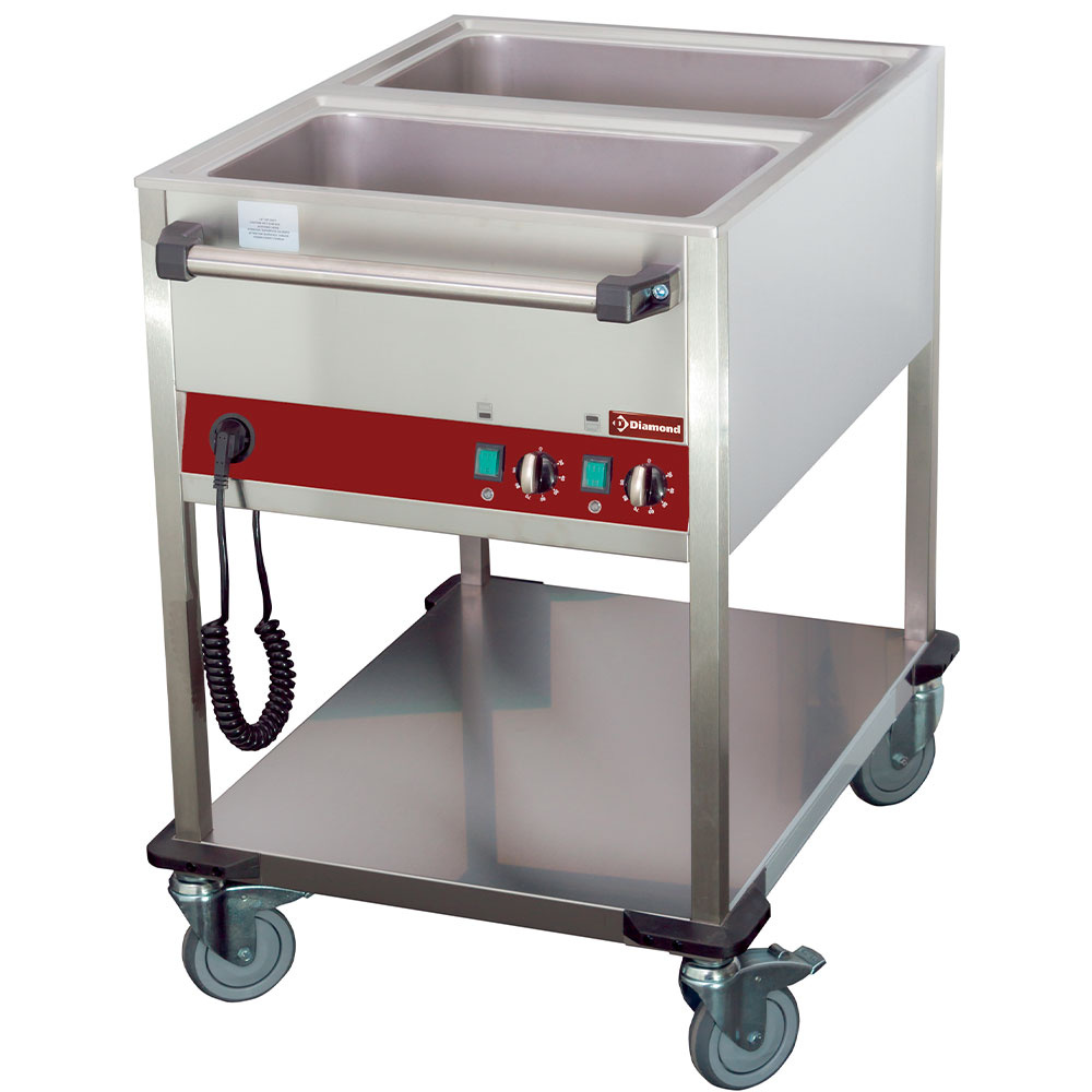 Heated trolley 2 GN 1/1 - h 150 mm, 2 temperatures