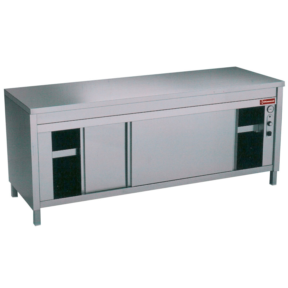 Heated workcabinet with sliding doors       