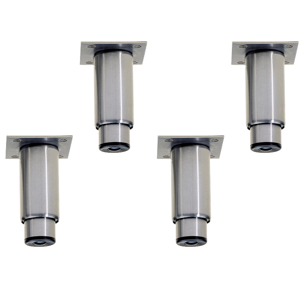 Kit 4 adjustable feet in stainless steel for cupboards