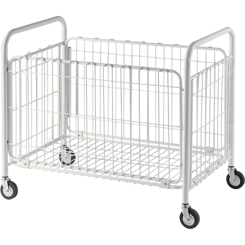 Laundry basket on castors, folding stool