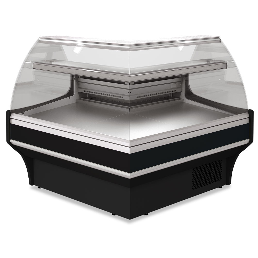 Open angle 90°, ventilated, low glass - BLACK