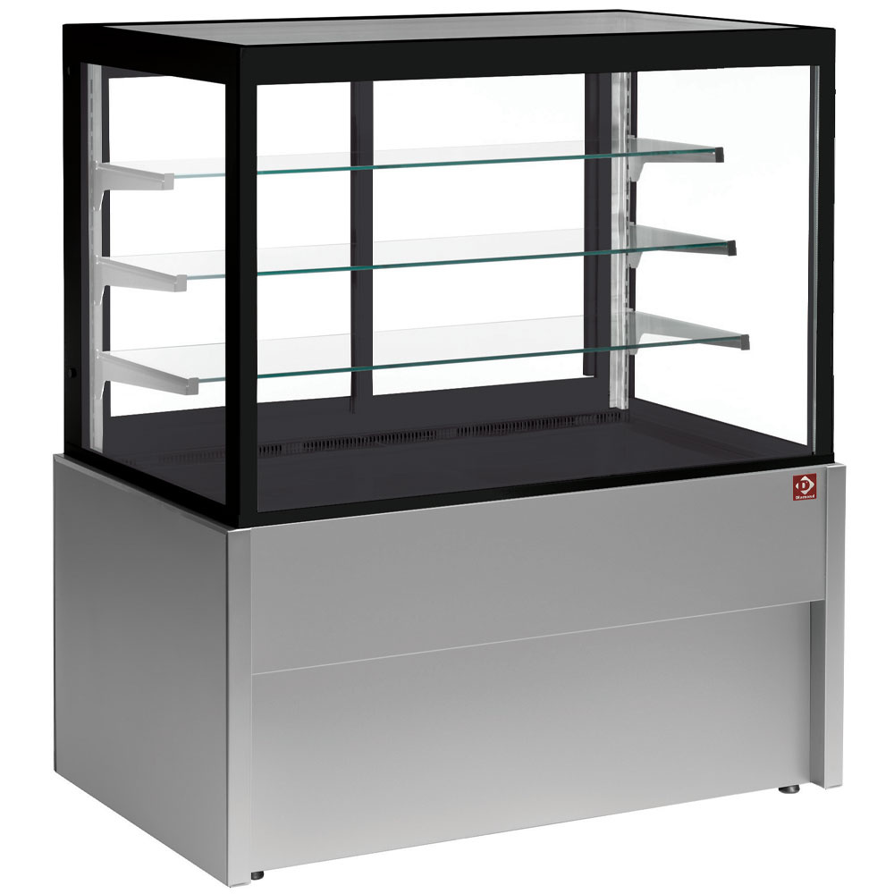 Panoramic display counter, neutral, 4 levels, without storage room - GREY