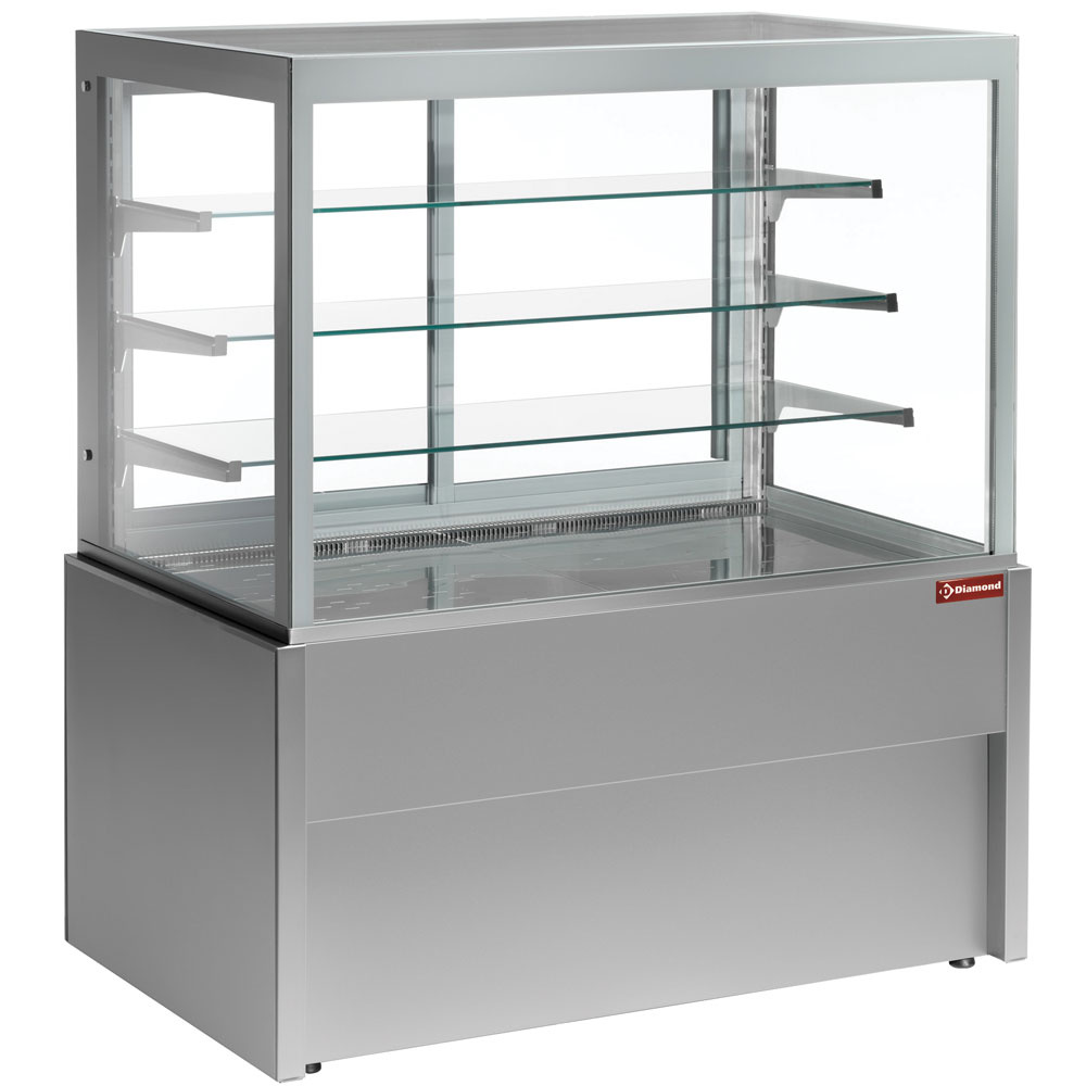 Panoramic display counter, neutral, 4 levels, without storage room - GREY	