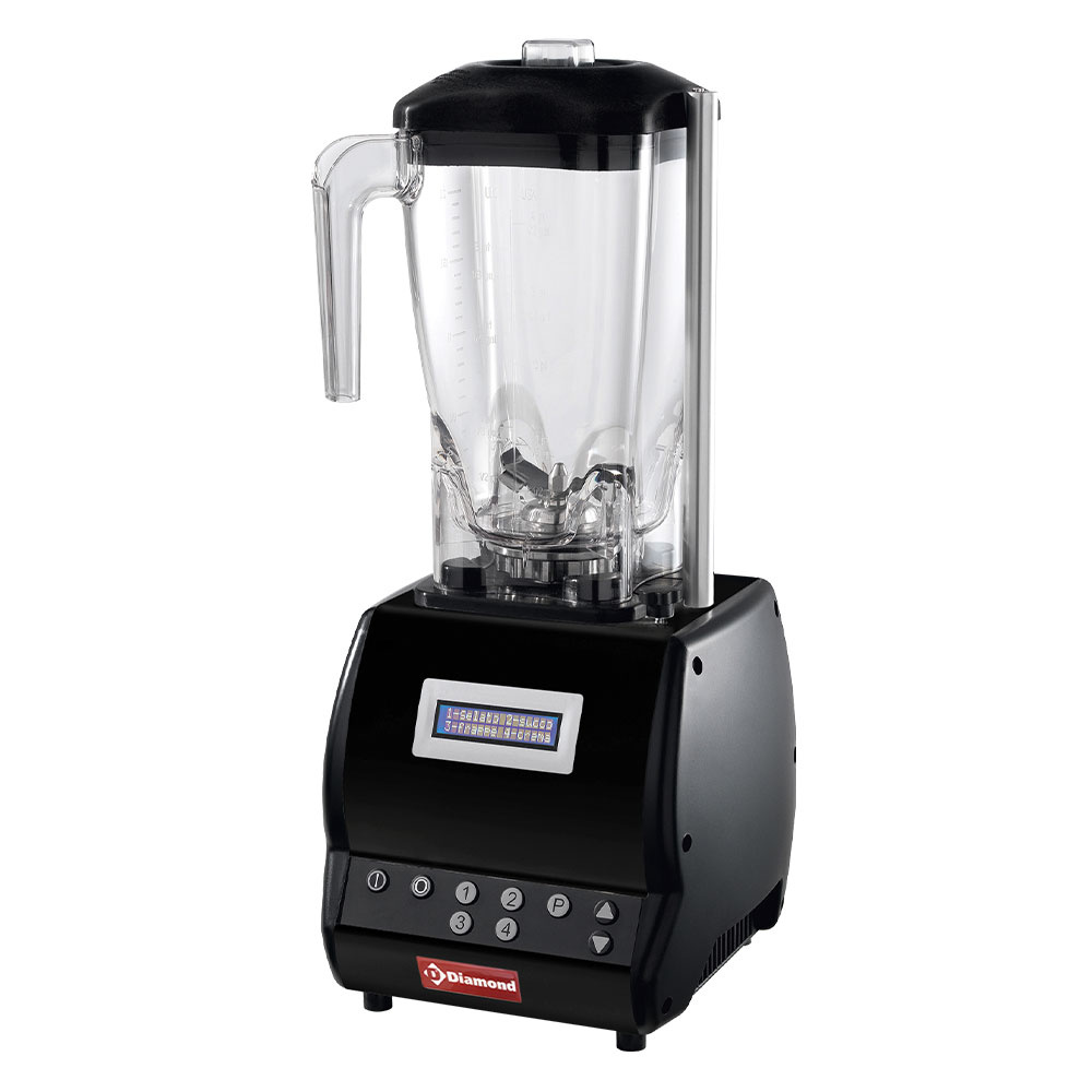 Professional blender, squared glass 2 lit., variable speed, programmable