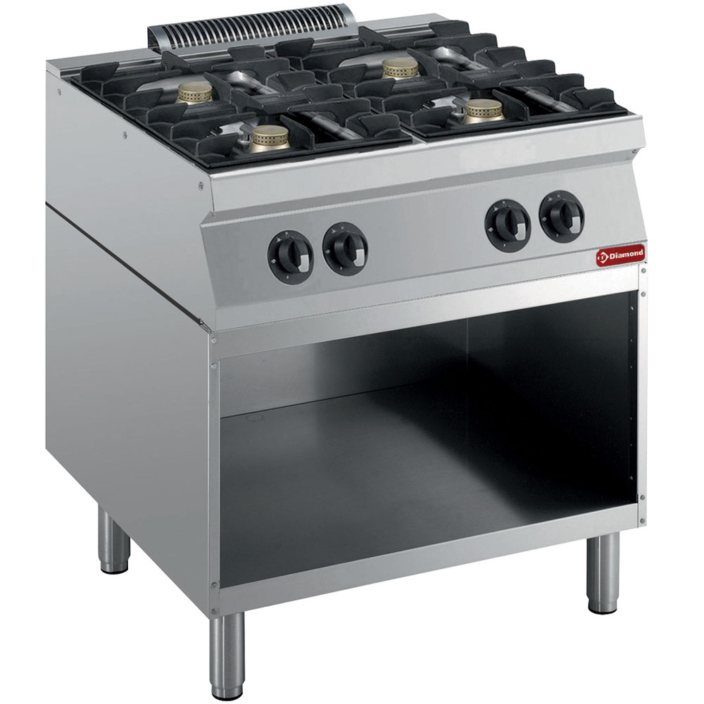 Range consist of : 4 burners & open base