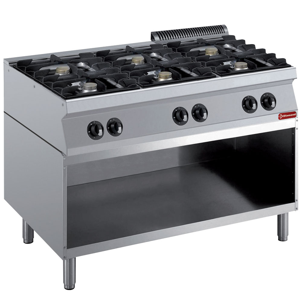 Range consist of : 6 burners & open base