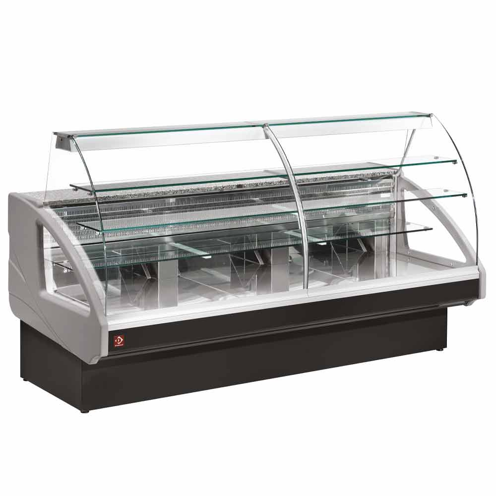 Refrigerated display counter, static, drawer system, without reserve