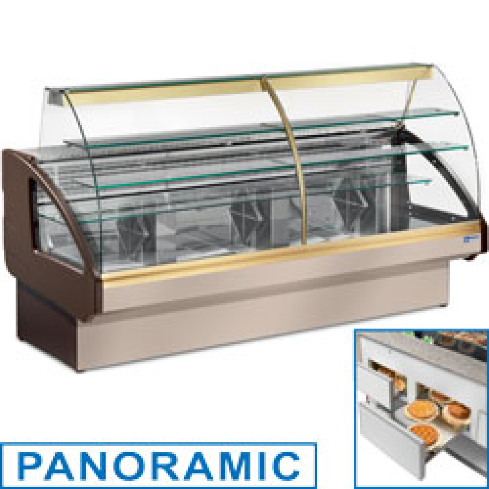 Refrigerated display counter, static, drawer system, without reserve