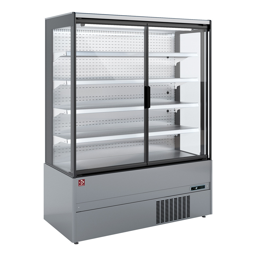 Refrigerated wall element, self-service, swing doors - FULL INOX