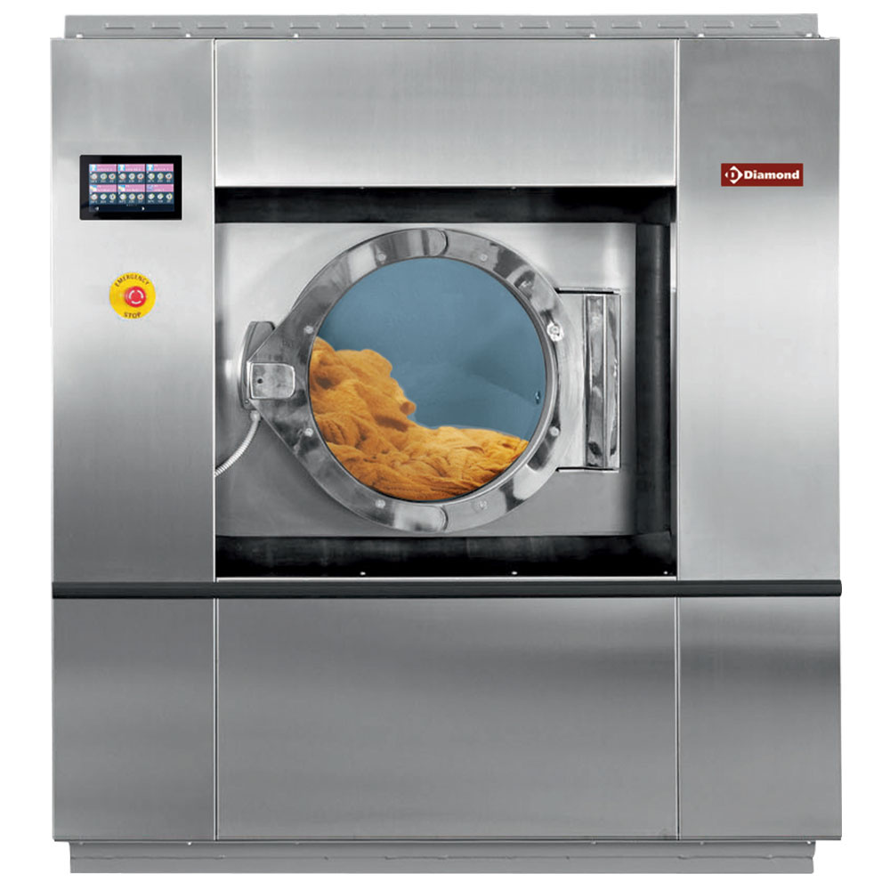 Sealing washing machine "stainless steel" 30 kg, with TOUCH SCREEN