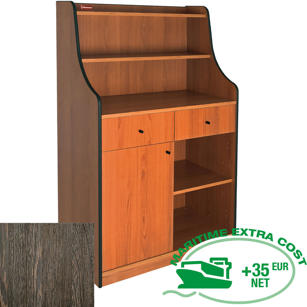 Service element, 2 drawers, 1 door, 1 shelf "WengÃ©"
