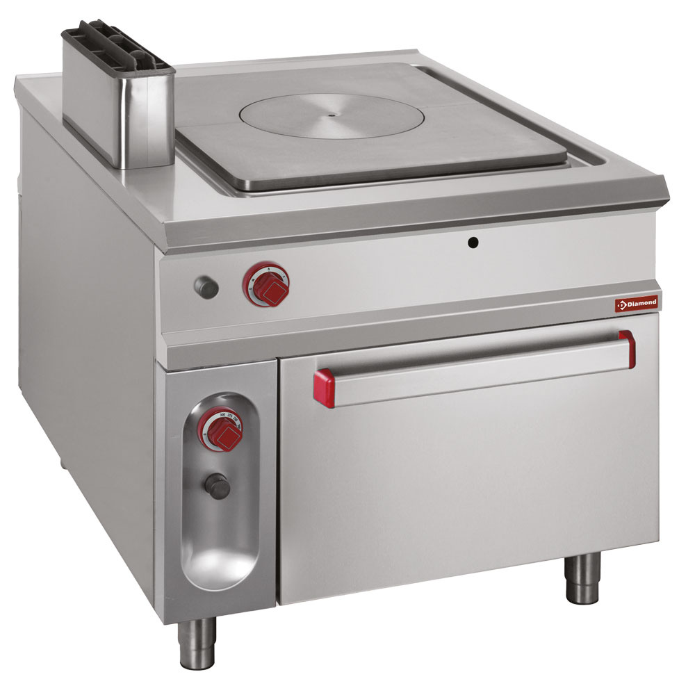 Solid top stove on gas oven GN 2/1- PASS-THROUGH