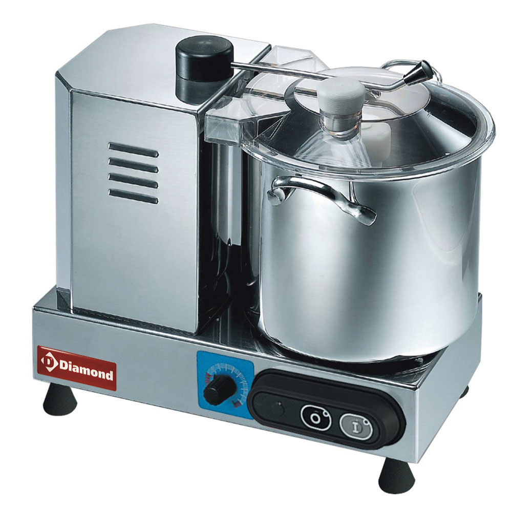 Stainless steel cutter, 6 liters, variable speed