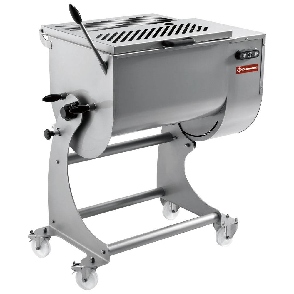 Stainless steel meat mixer 80 kg, stand with wheels