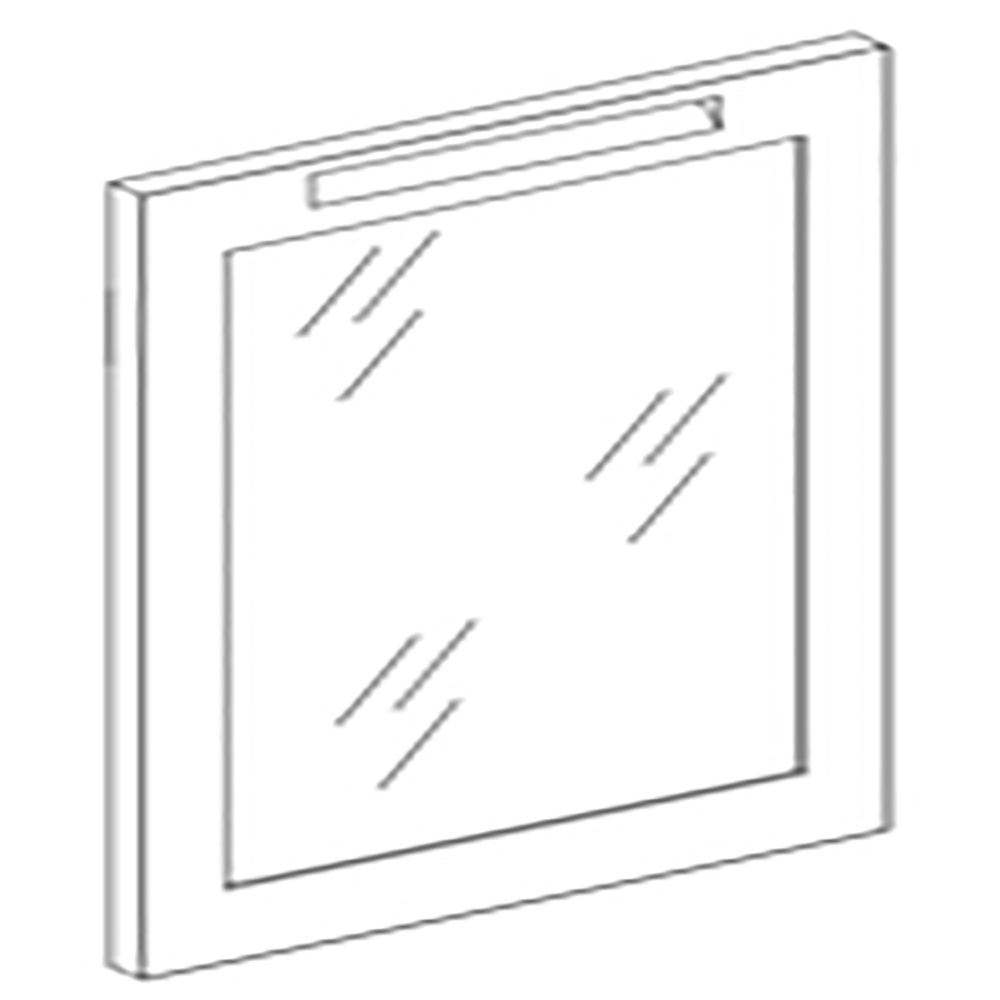 Support for curved shelf for isle element
