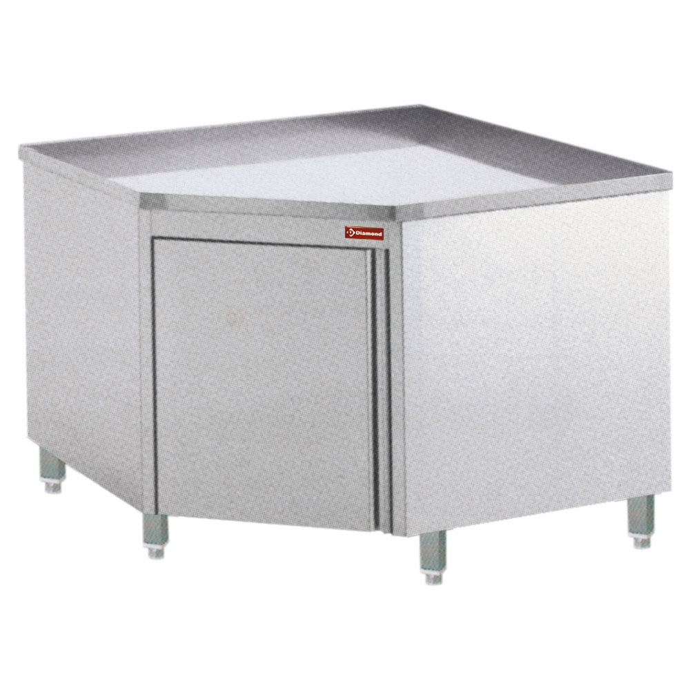 Tables on cupboard with angle  90°