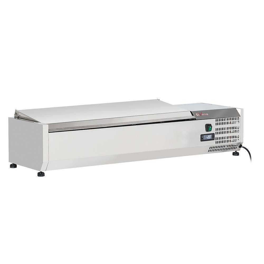 Topping shelf  5x GN 1/4 - 150 mm, with stainless steel lid
