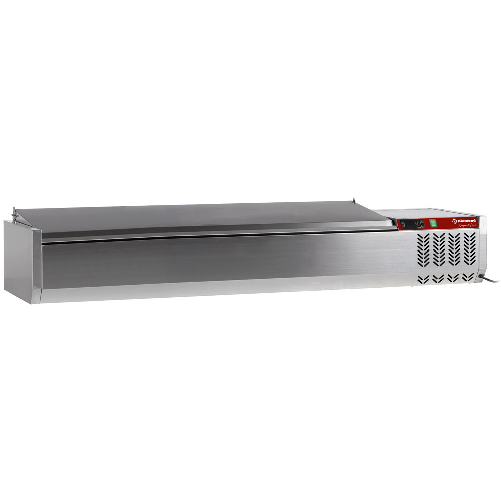 Topping shelf 7 x GN1/3-150 mm, with stainless steel lid