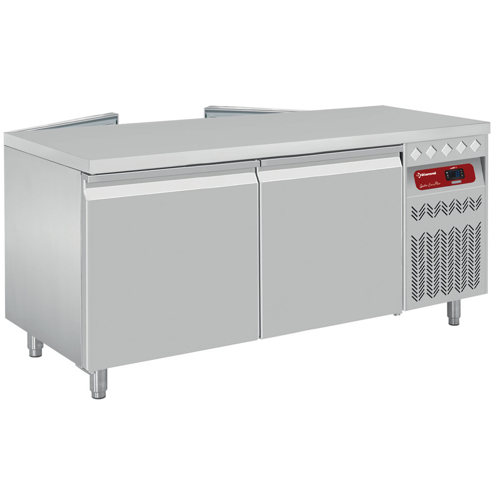 Ventilated PASS THROUGH, refrigerated table, 2x2 doors GN 2/1, 365L.