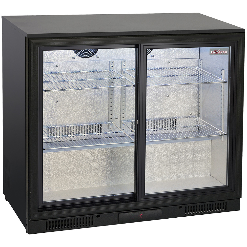 [WR-TAS2-E3] Refroidisseur de bouteilles ventilé, 2 portes vitrées coulissantes