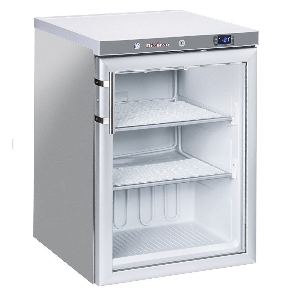 [WR-NG21-XV] Congélateur statique, porte vitrée, 200 litres - acier inox