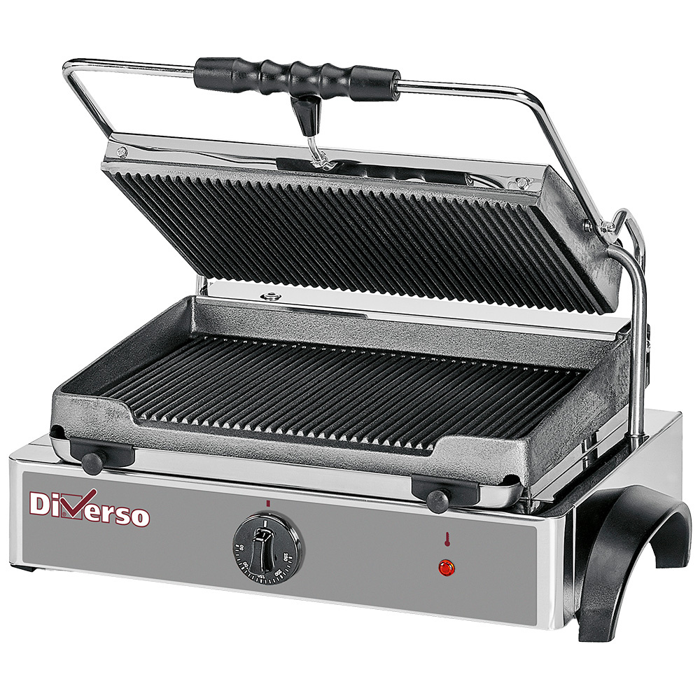 Grill panini électrique MEDIUM, plaques rainurées