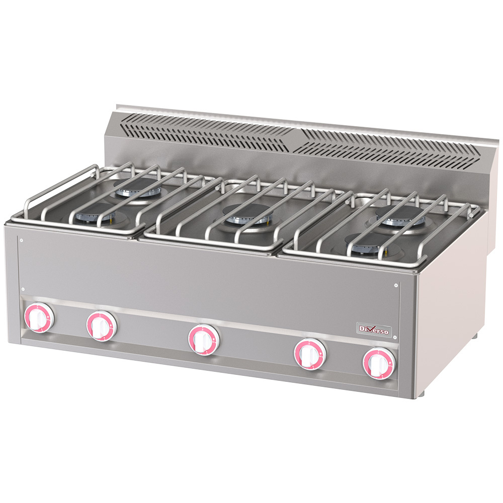 [WR-G6FT-17] Cuisinière 5 feux gaz, -Top-
