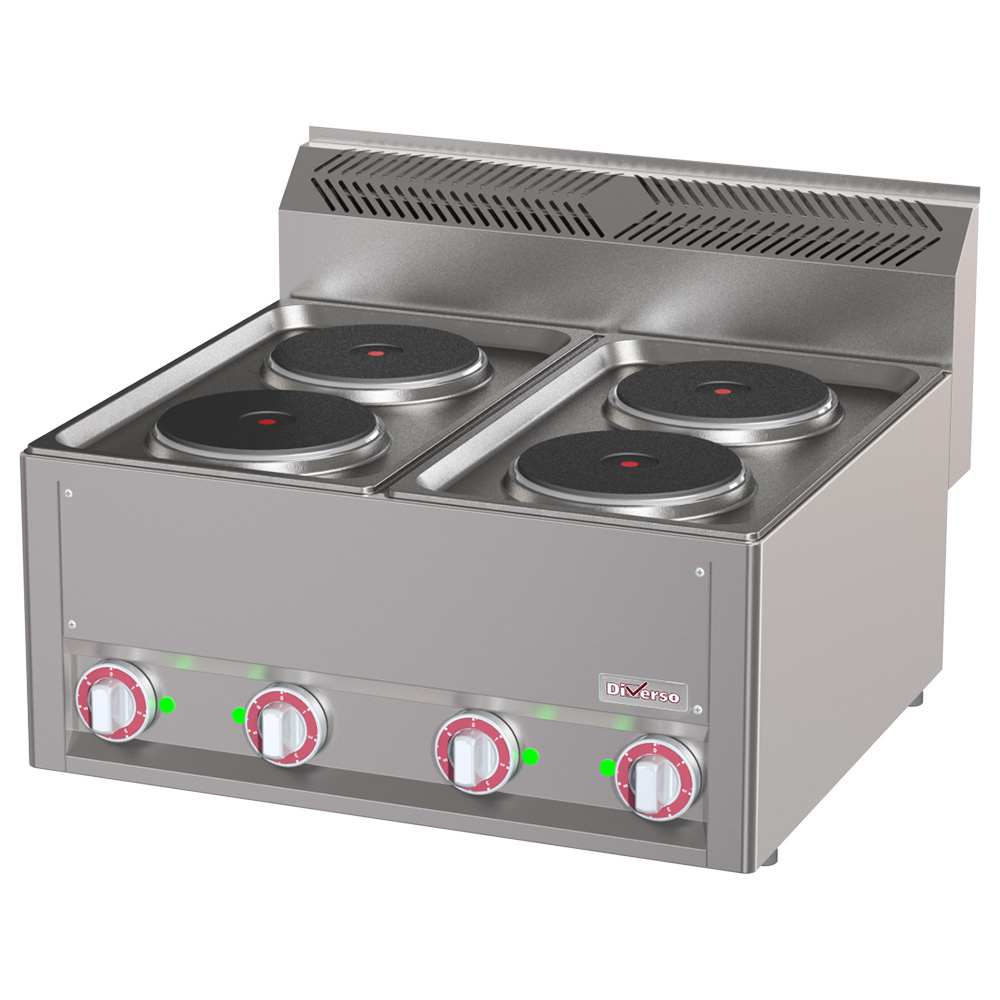 [WR-E4PT-18] Cuisinière électrique 4 plaques, -Top-