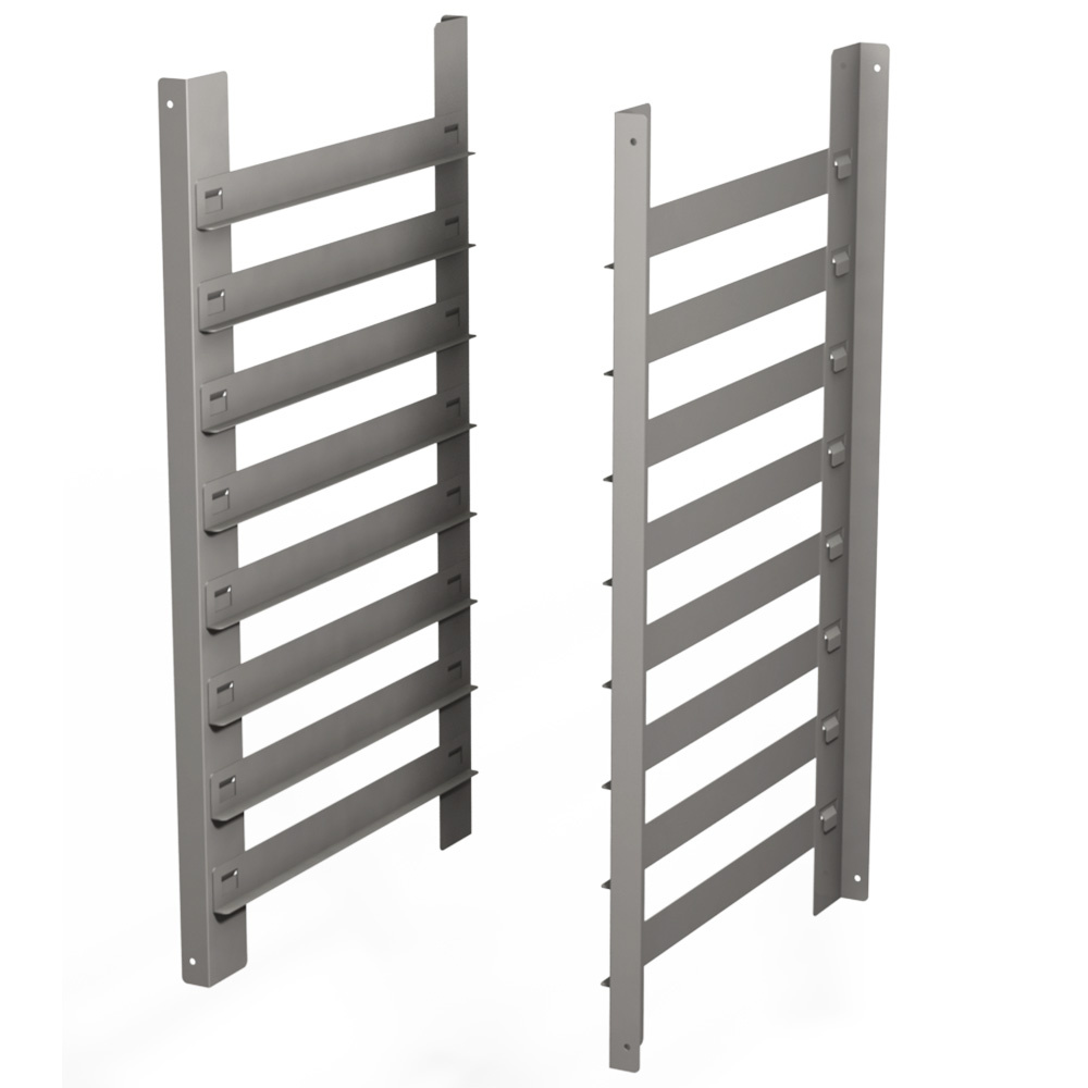 Structures à platines, 8 niveaux, pour piètement+Piètement four, avec tablette inférieure