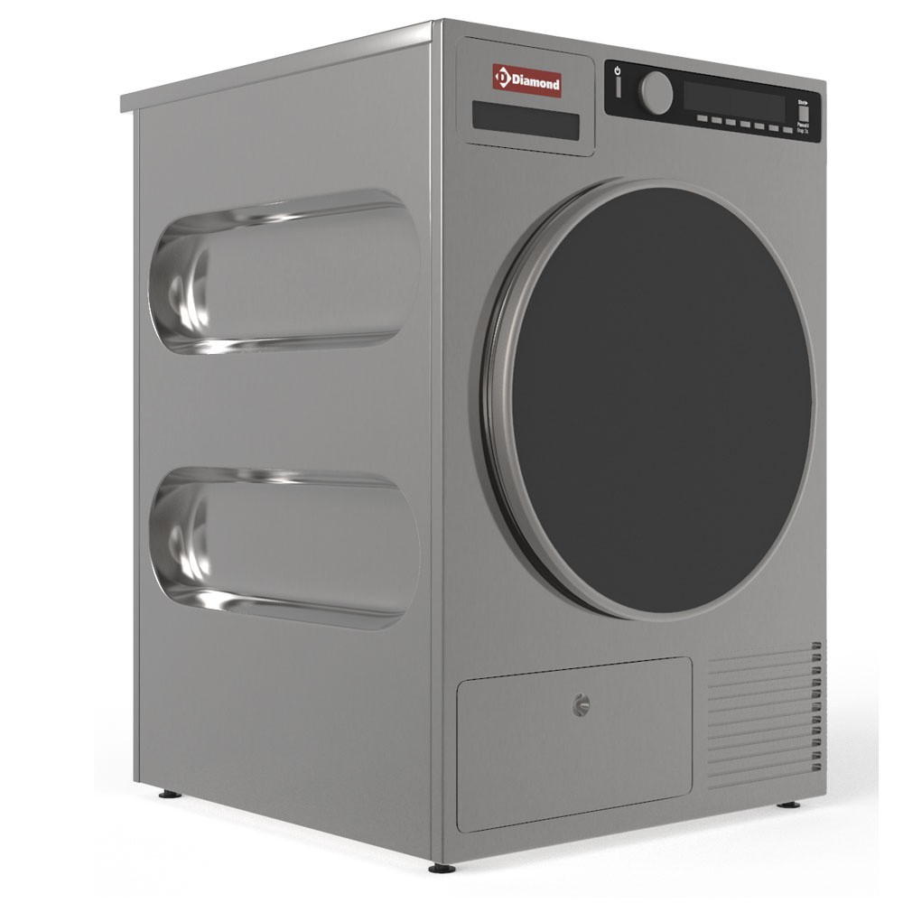 Sèche-linge "Inox-Titanuim", avec décharge 8 Kg