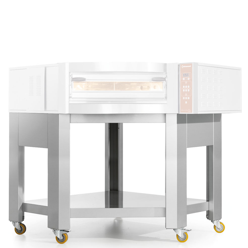 [SCGD1-DG] Support "simili inox" x CGD/1-DG 5 roues, 2 avec freins