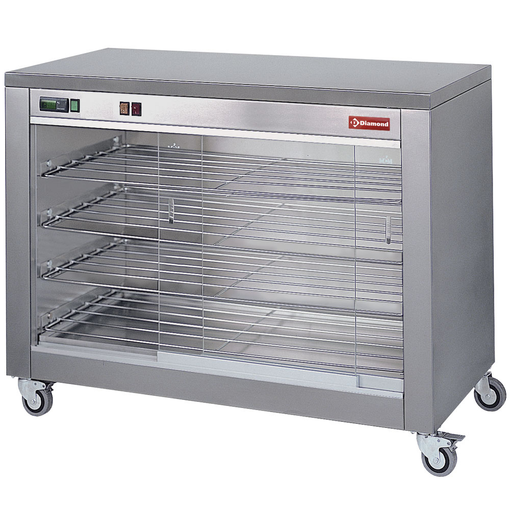 Armoire vitrine chauffante 60 poulets, sur roues
