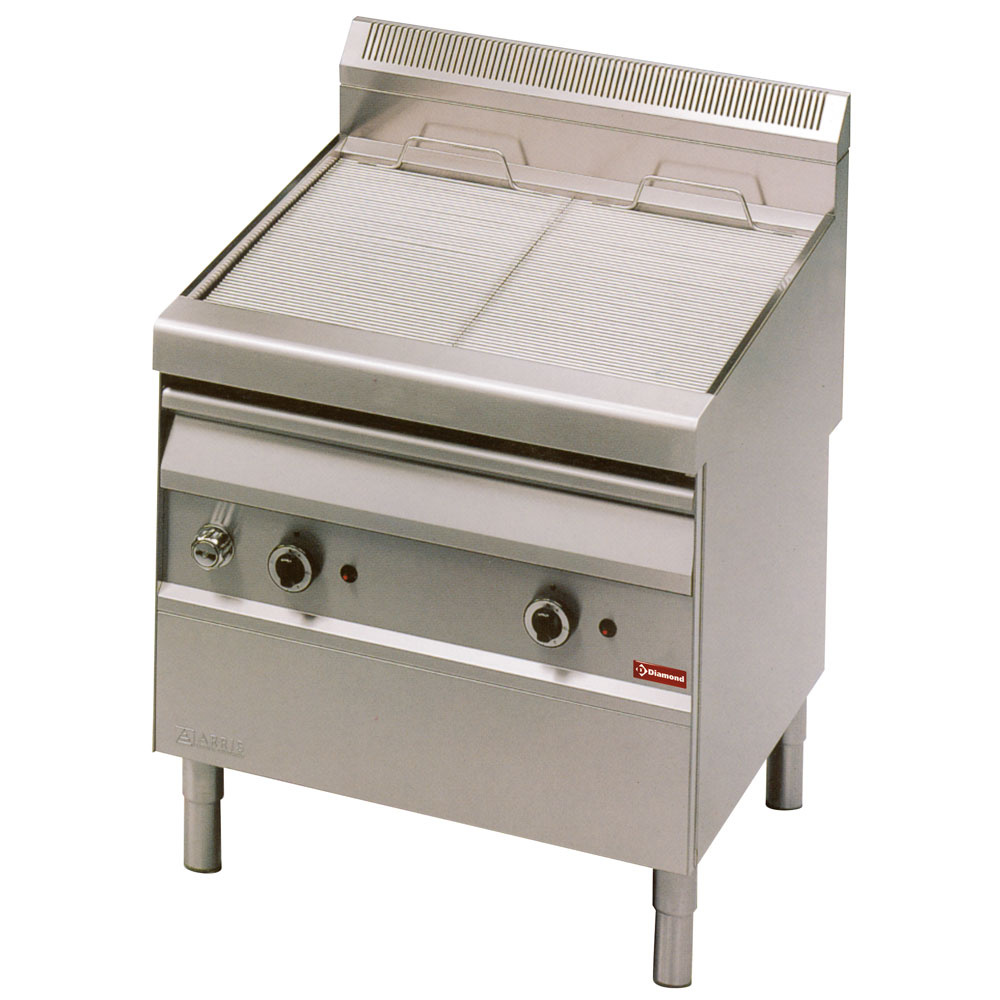 Grill-vapeur gaz avec grille de cuisson en "O", sur meuble
