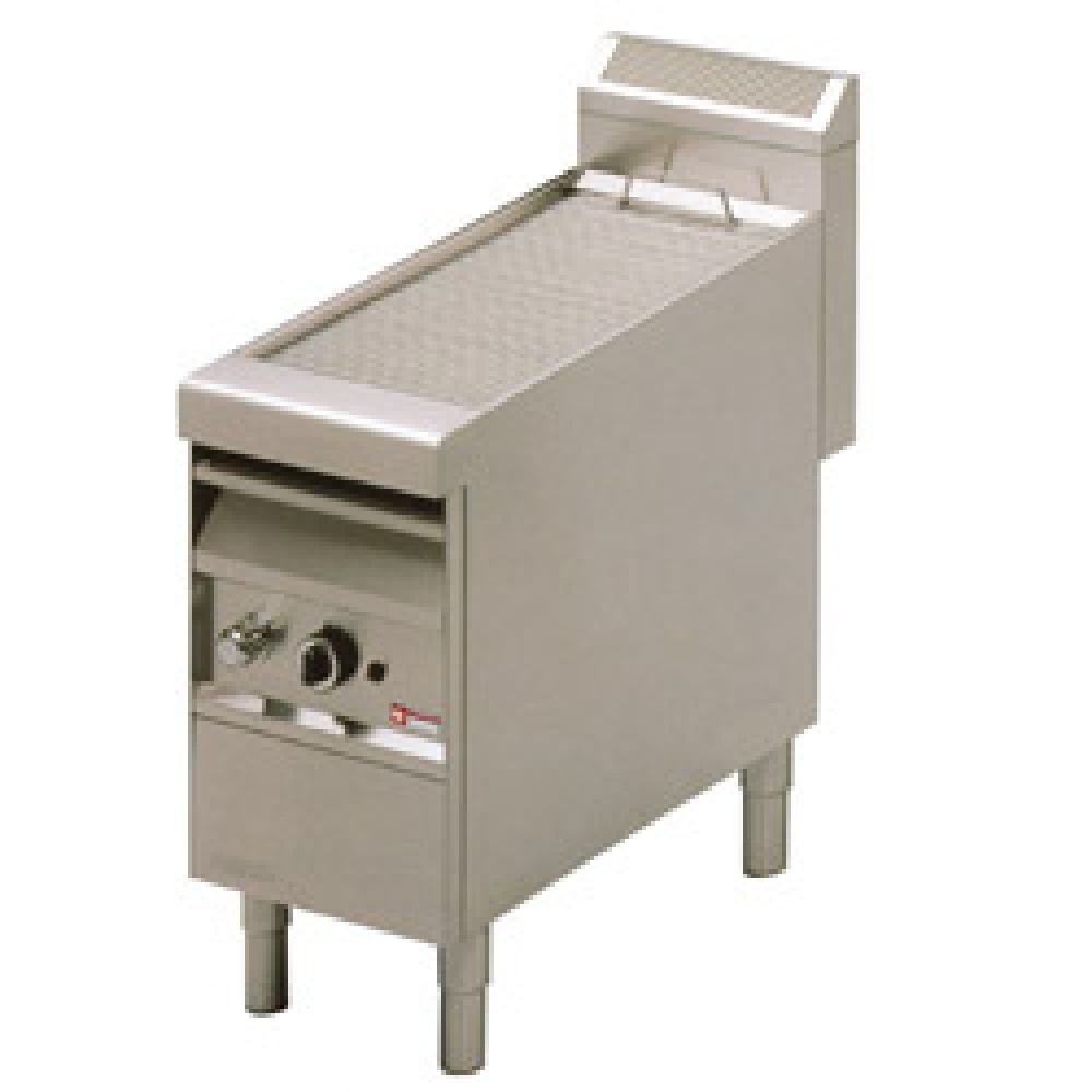 [GV419] Grill-vapeur gaz avec grille de cuisson en "O", sur meuble