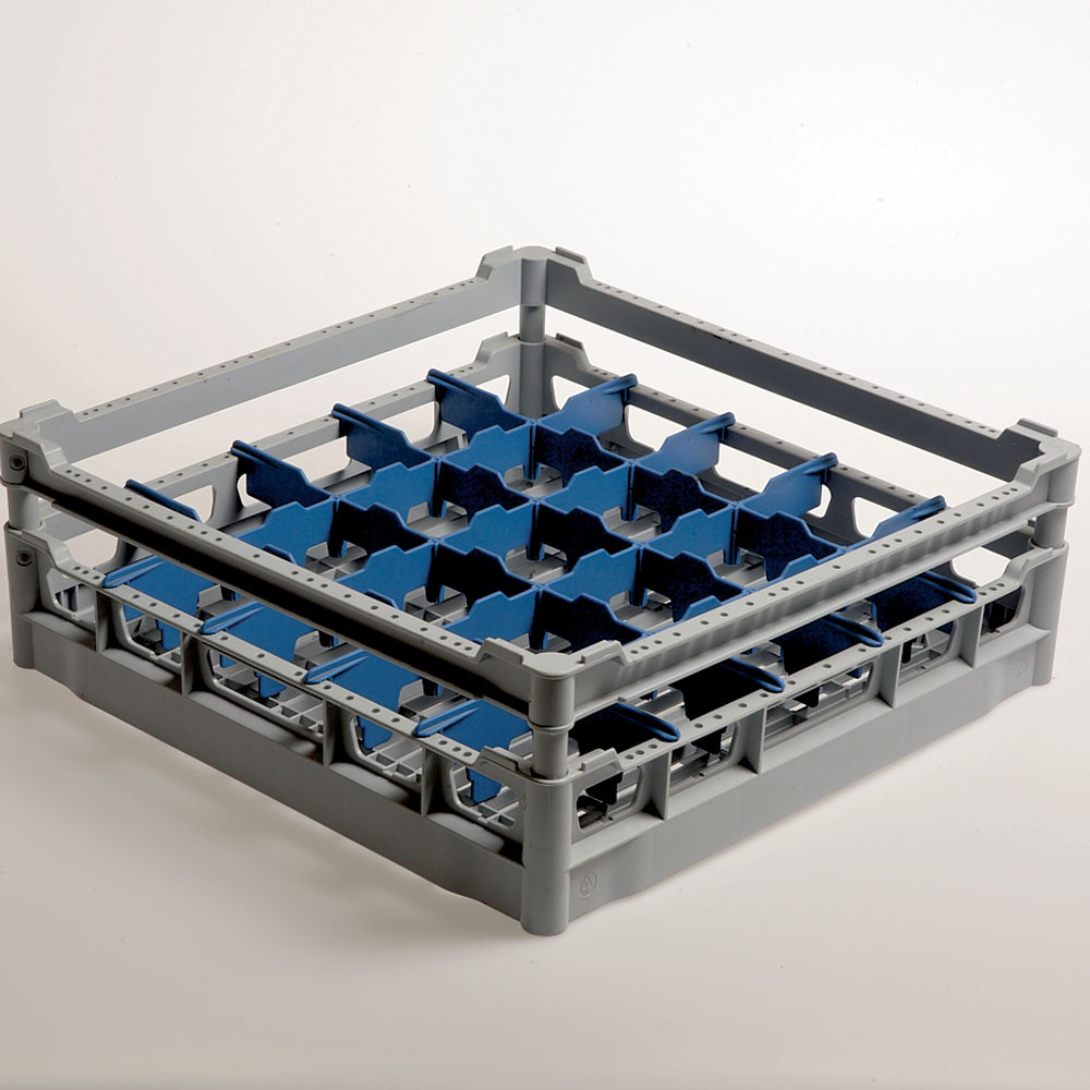 [DB125] Panier 25 verres Ø 90 mm, h130, Polyprop.