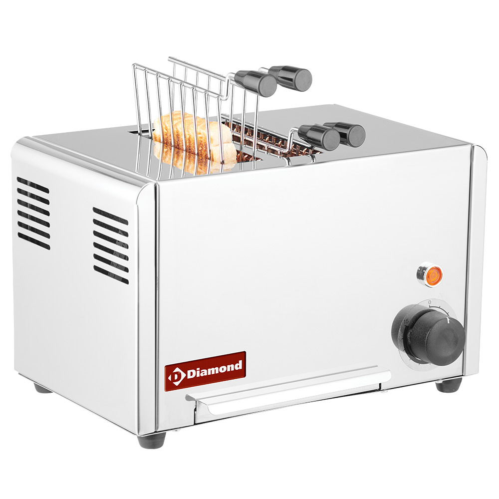 [D2CM-XP] Toaster (croque-monsieur) électrique 2 pinces - Acier inox.