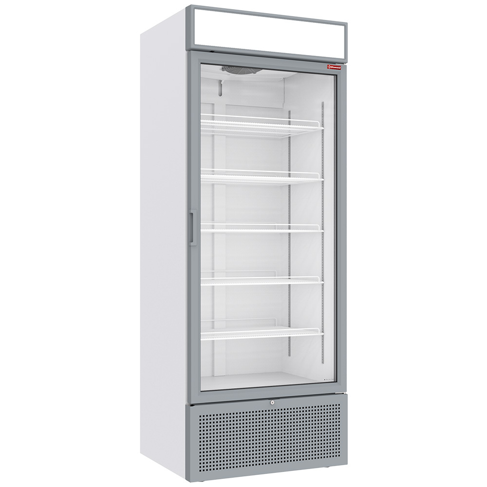 Vitrine ventilée positive 715 litres BLANCHE avec caisson lumineux