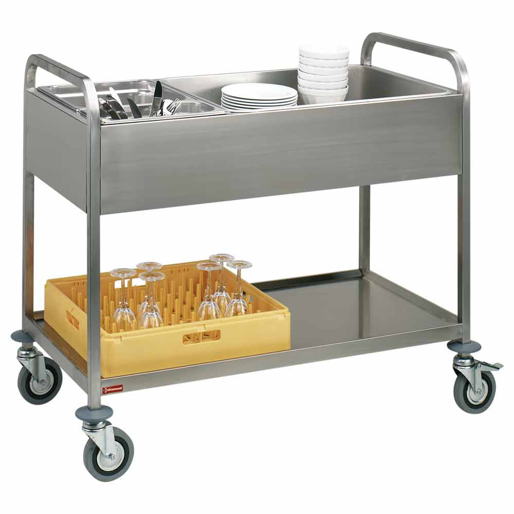 Chariot de dressage inox, 3x GN 1/1, tablette inférieure
