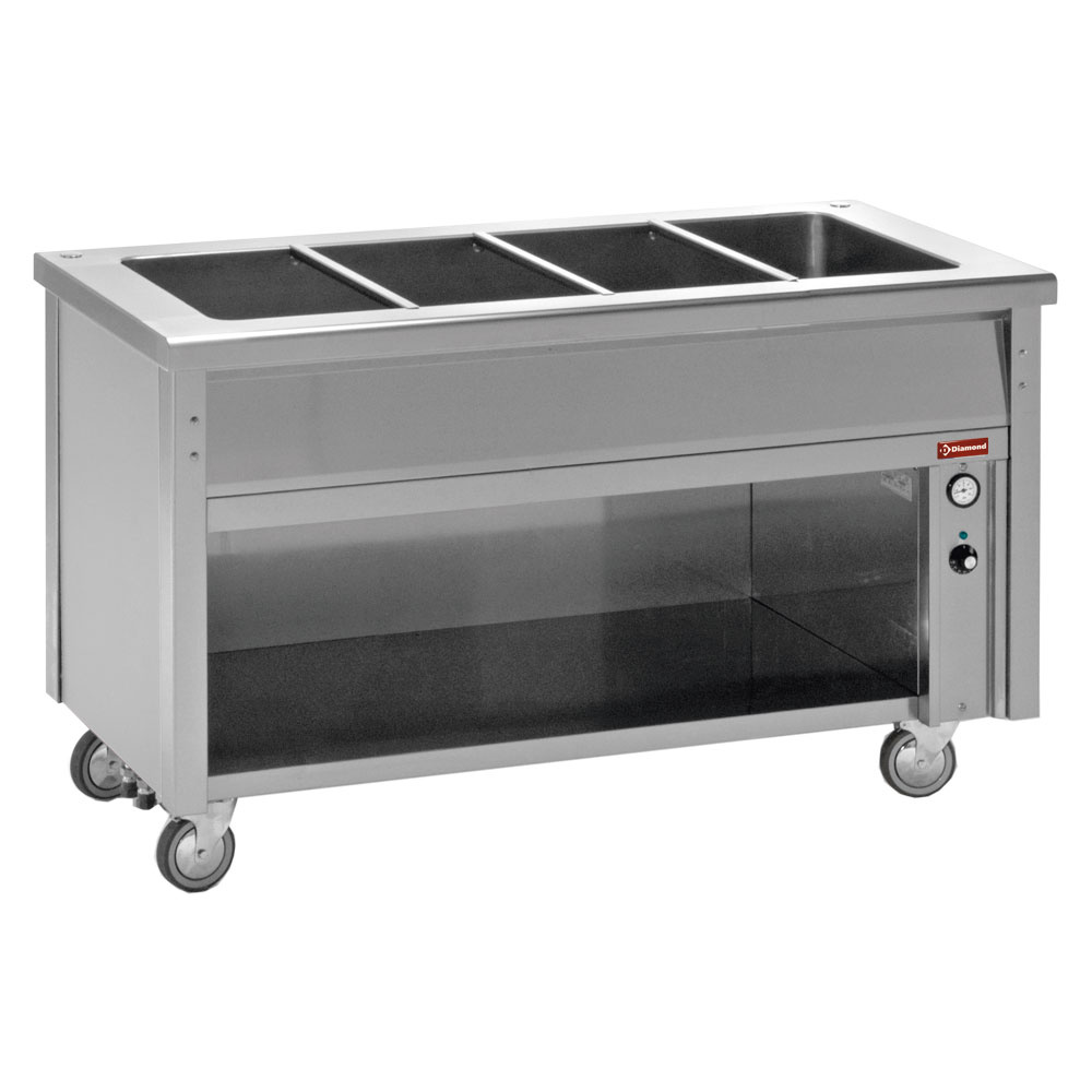 Elément bain-marie sur armoire ouverte 4 GN 1/1