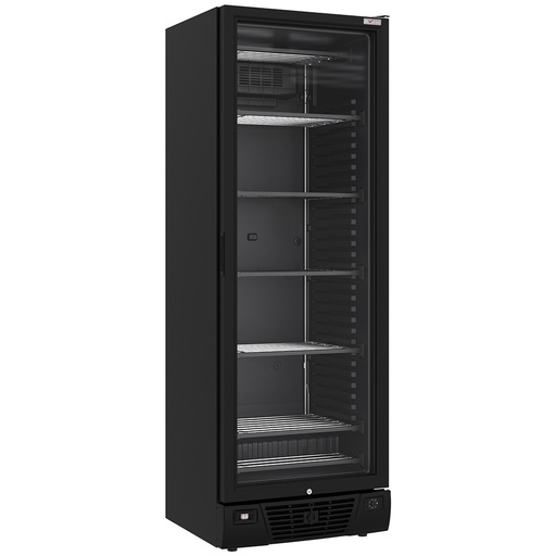 [WR-39CS-BN] Vitrine ventilée négative vitrée 382 litres - 5 niveaux fixes - NOIRE